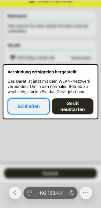 Úspěšné Wi-Fi připojení novolto Sense